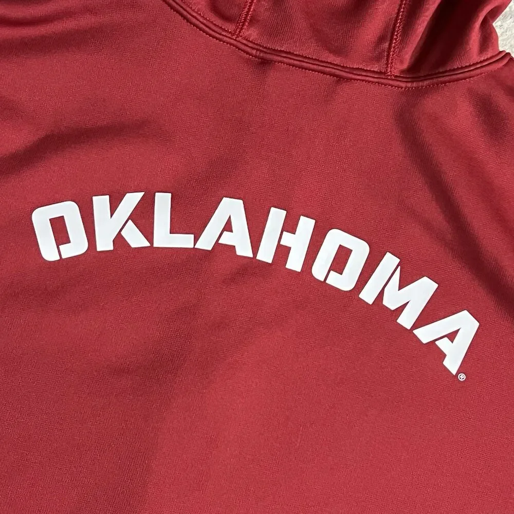 Oklahoma Sooners Nike Mens Full-Zip Hoodie Red Therma Fit Sweatshirt XXL 2XL